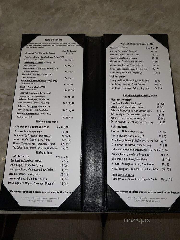 Entyse - McLean, VA menu_pic