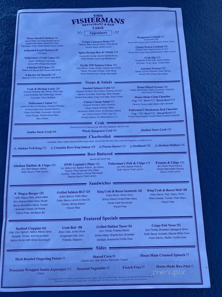 Fisherman's Bar - Naknek, AK menu_pic