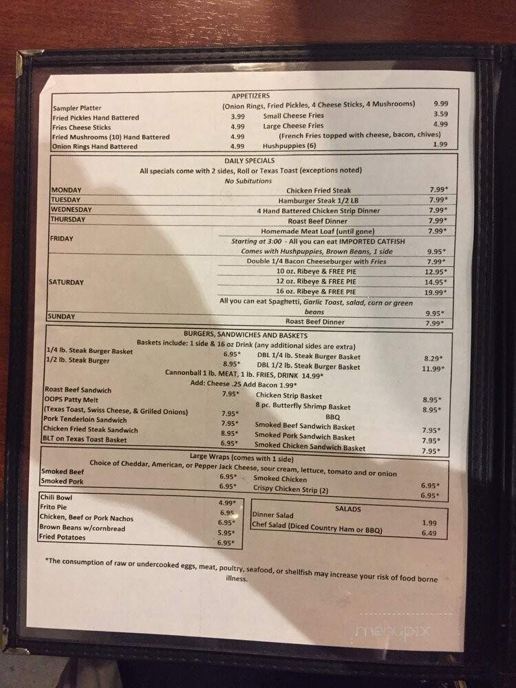 cannonball BBQ - Garfield, AR menu_pic