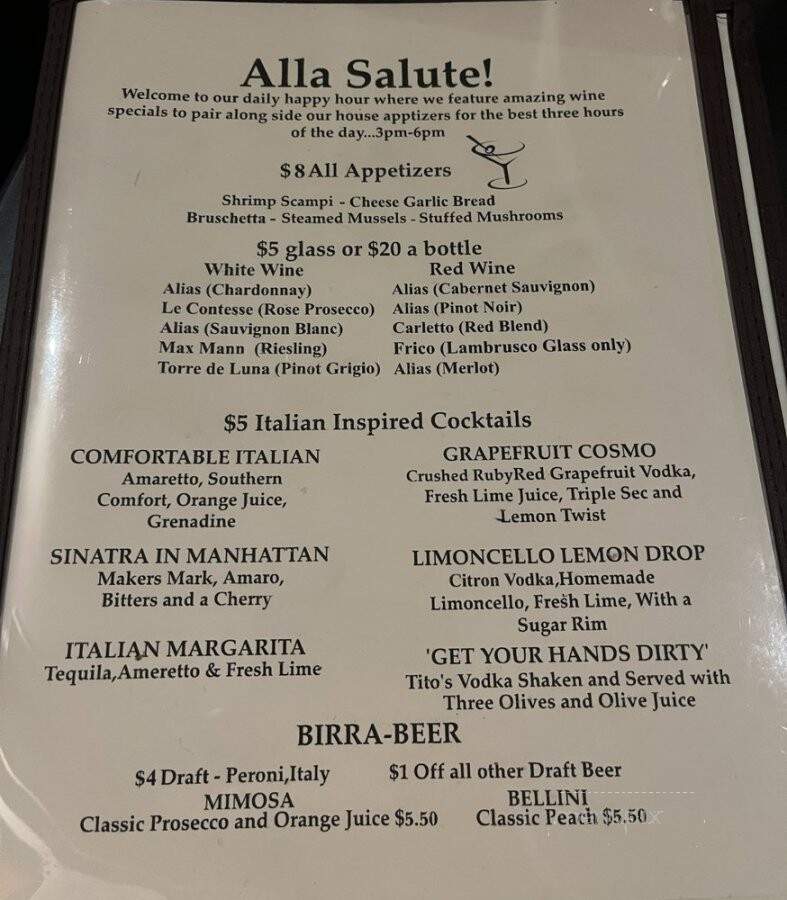 Guiseppes Ristorante Italiano - Tucson, AZ menu_pic
