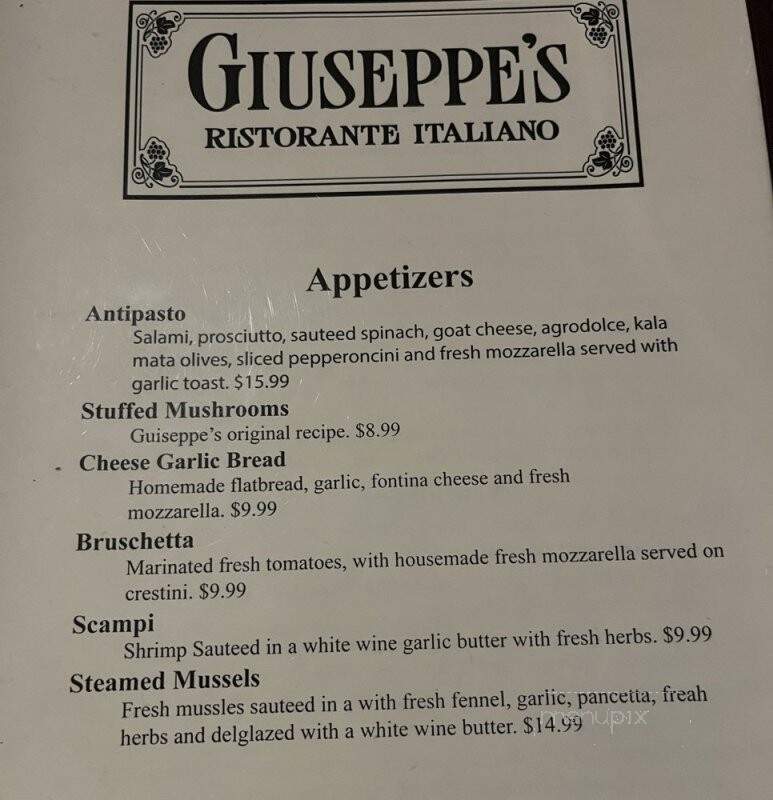 Guiseppes Ristorante Italiano - Tucson, AZ menu_pic