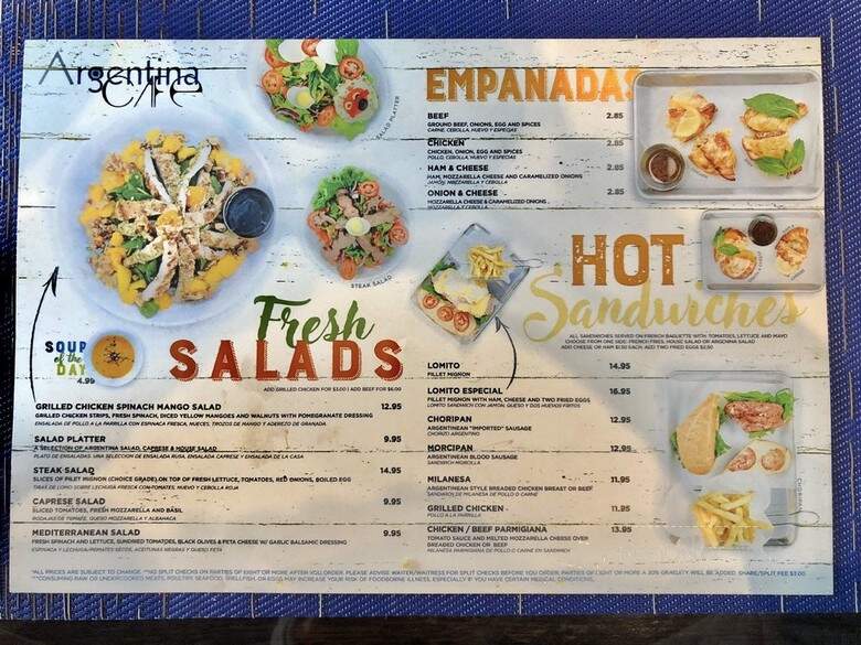 Argentina Cafe - Houston, TX menu_pic