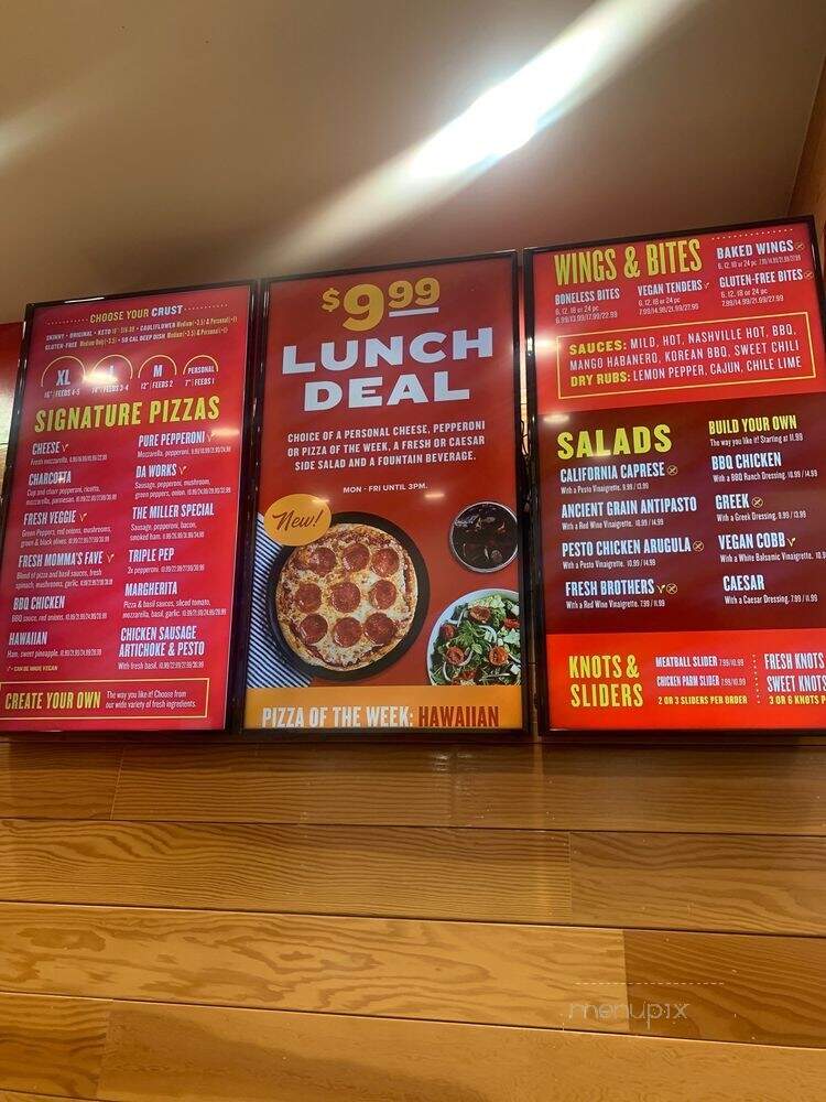 Fresh Brothers Pizza - Marina Del Rey, CA menu_pic