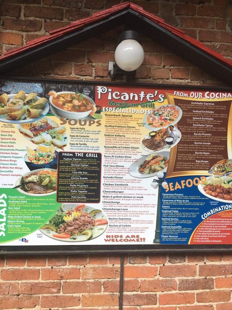 Picante's Grill - Hot Springs, AR menu_pic