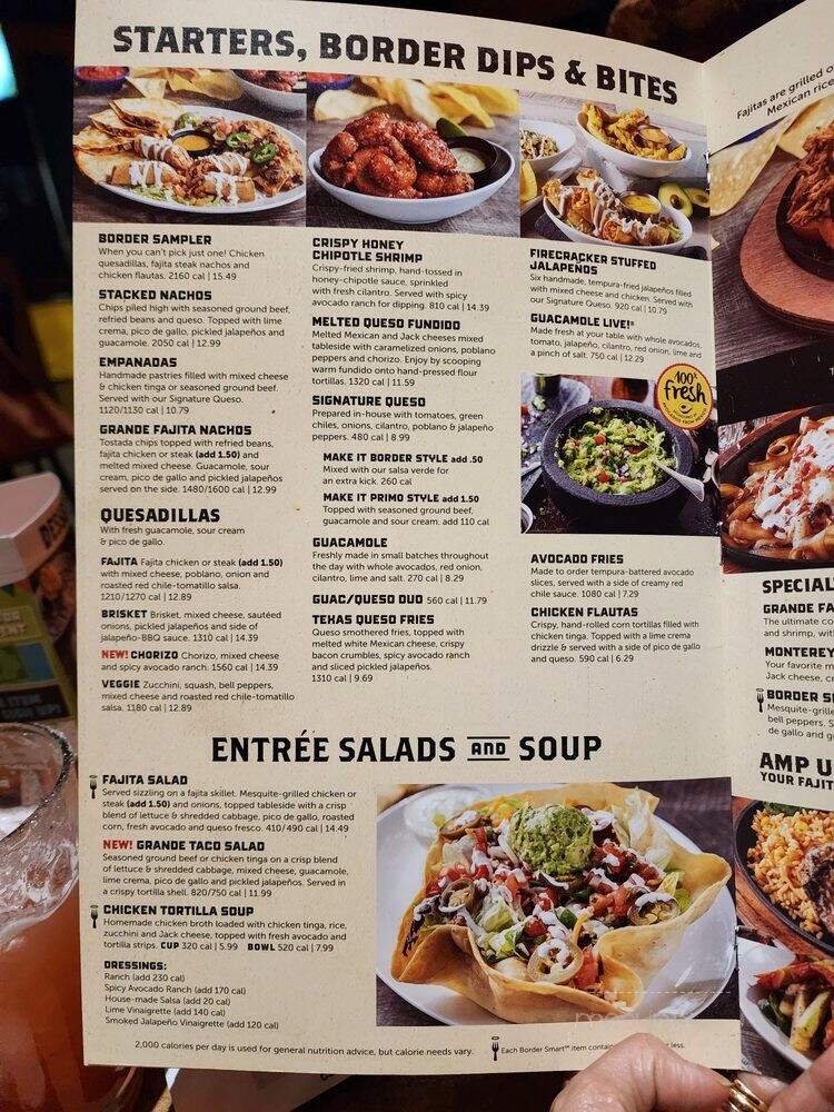 On the Border - Willow Bens - Plano, TX menu_pic