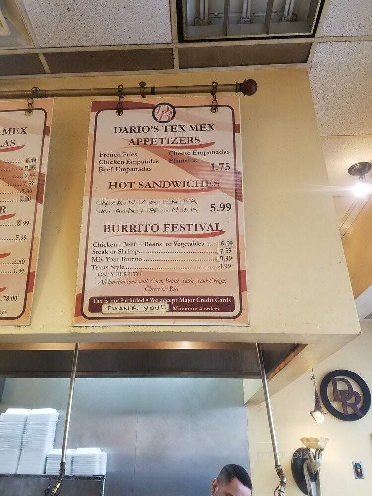 Dario's Restaurant - Newark, NJ menu_pic