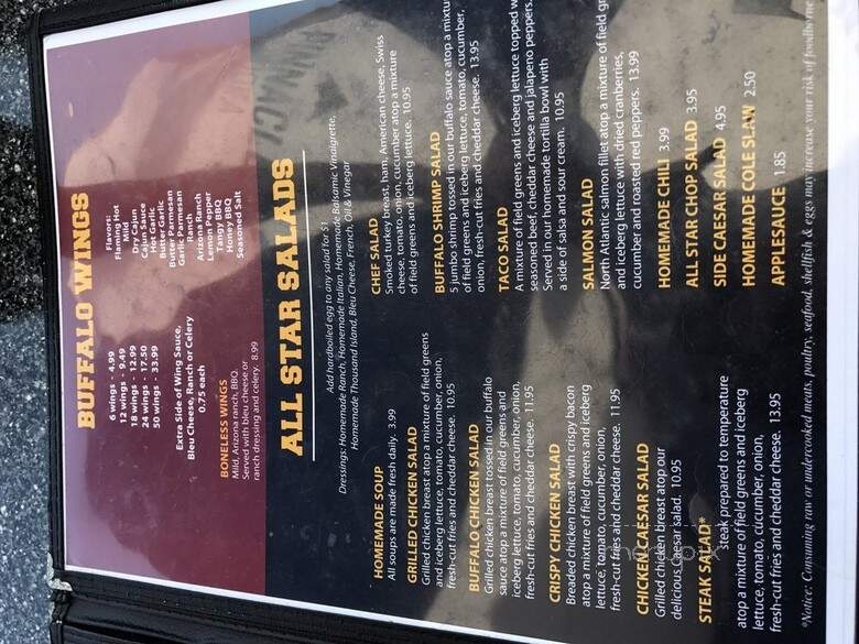 All Star Sports Bar & Grill - Pittsburgh, PA menu_pic