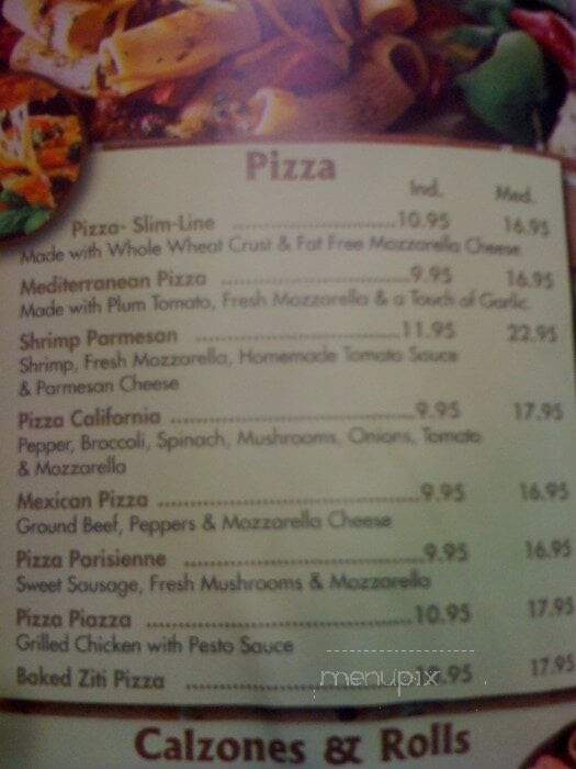 Piazza Pizza and Grill - New York, NY menu_pic