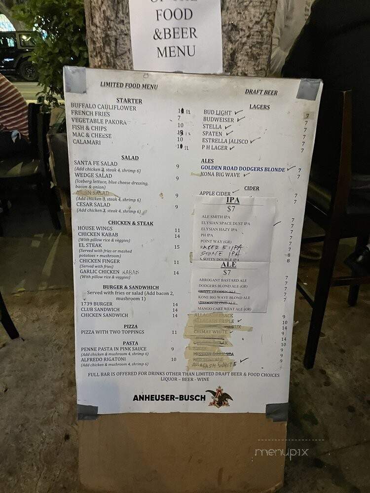 1739 Public House - Los Angeles, CA menu_pic