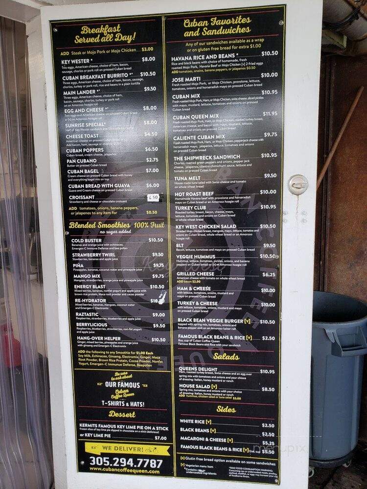 Cuban Coffee Queen - Key West, FL menu_pic