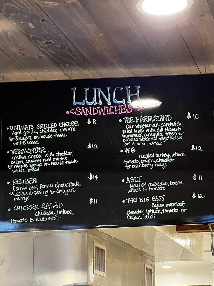 Warren Store - Warren, VT menu_pic