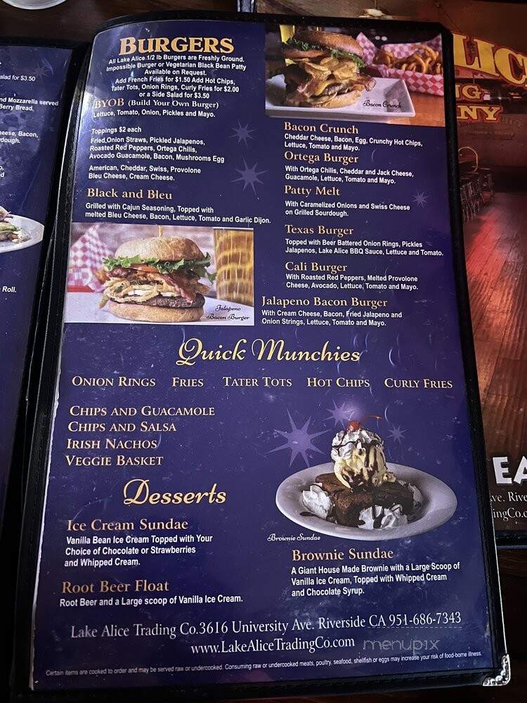 Lake Alice Trading Co - Riverside, CA menu_pic