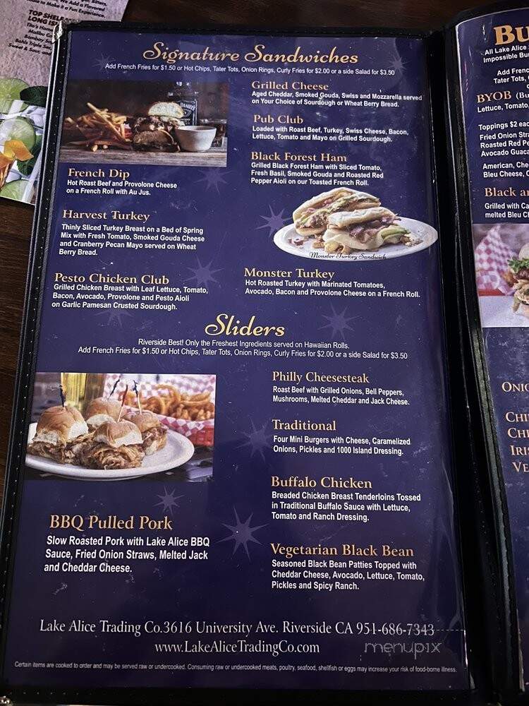 Lake Alice Trading Co - Riverside, CA menu_pic