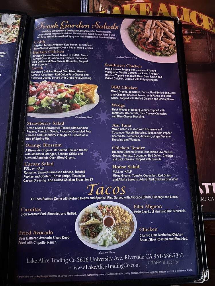 Lake Alice Trading Co - Riverside, CA menu_pic