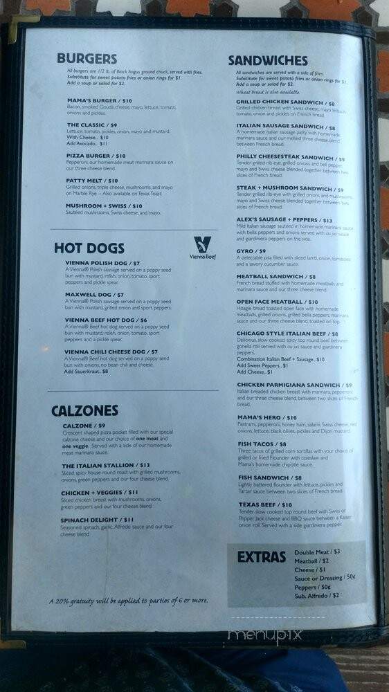 Mama's Pizza - McAllen, TX menu_pic