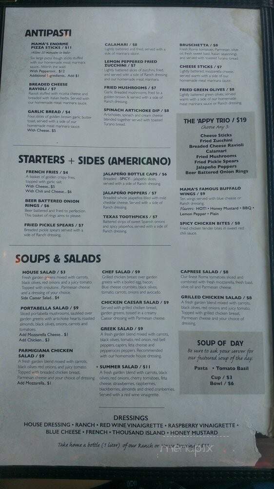 Mama's Pizza - McAllen, TX menu_pic