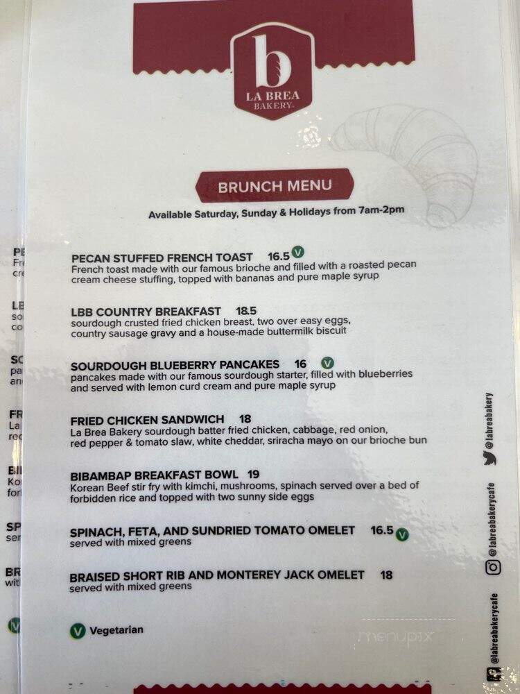 La Brea Bakery - Los Angeles, CA menu_pic