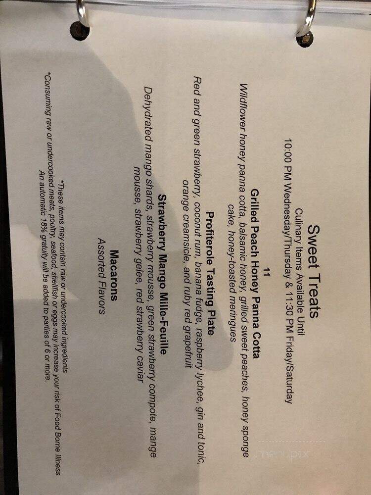 BLT Steak - Charlotte, NC menu_pic