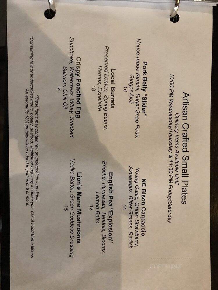 BLT Steak - Charlotte, NC menu_pic