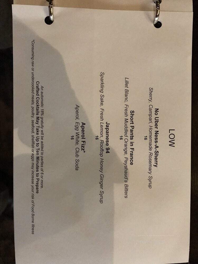 BLT Steak - Charlotte, NC menu_pic