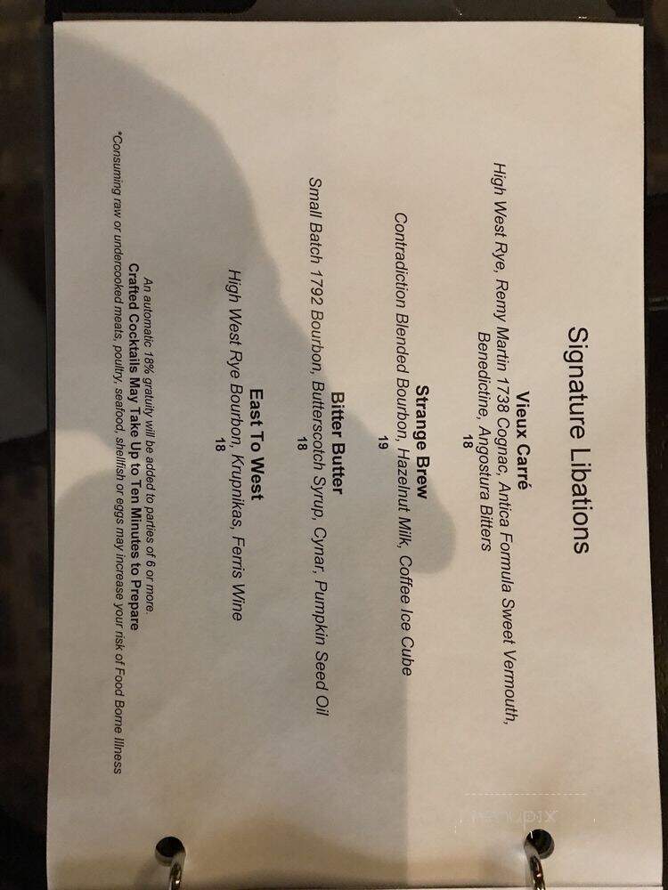 BLT Steak - Charlotte, NC menu_pic