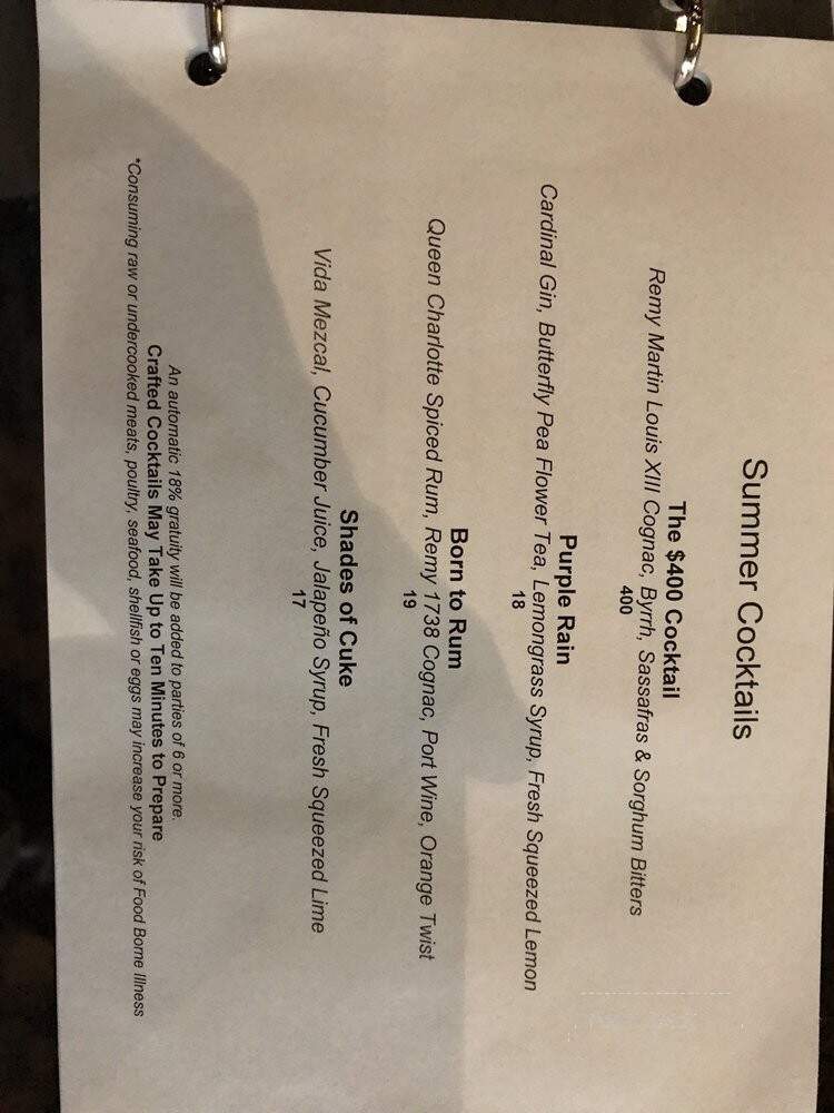 BLT Steak - Charlotte, NC menu_pic