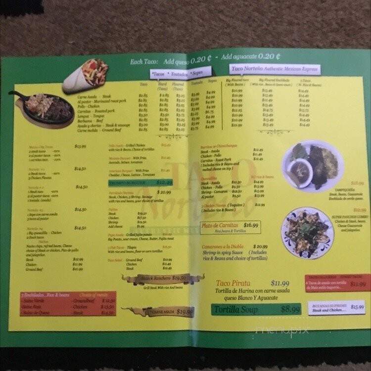 Taco Palenque - Winter Garden, FL menu_pic
