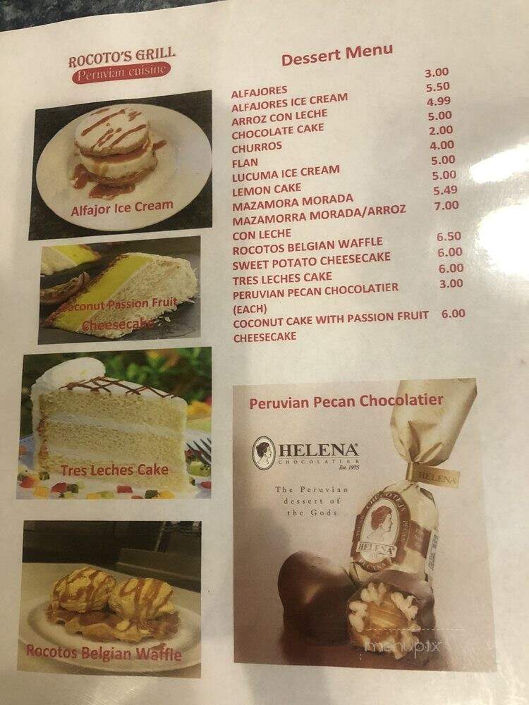 Rocotos Sabor Latino Grill - San Antonio, TX menu_pic