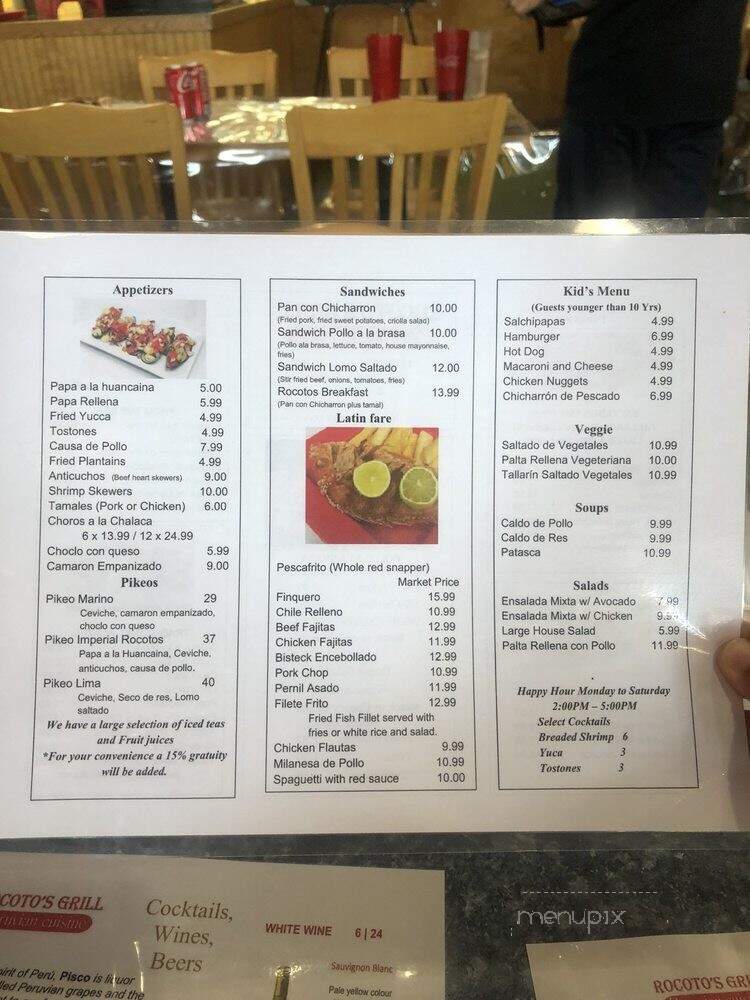 Rocotos Sabor Latino Grill - San Antonio, TX menu_pic
