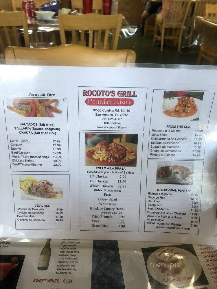 Rocotos Sabor Latino Grill - San Antonio, TX menu_pic