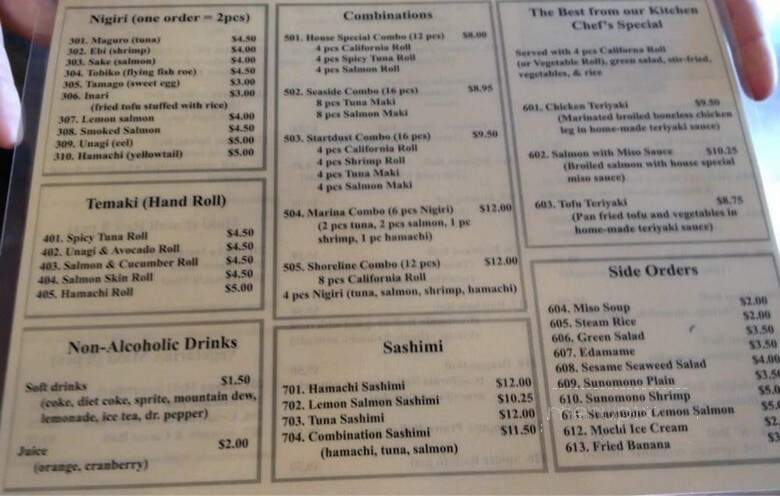 Sushi Tao - Arcata, CA menu_pic