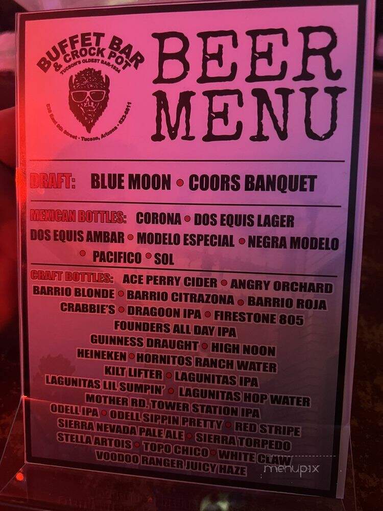 Buffet - Tucson, AZ menu_pic