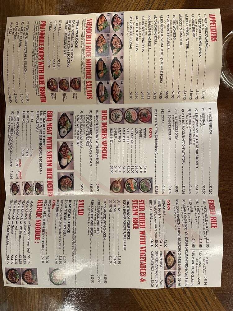 Pho the Bowl - Laguna Niguel, CA menu_pic