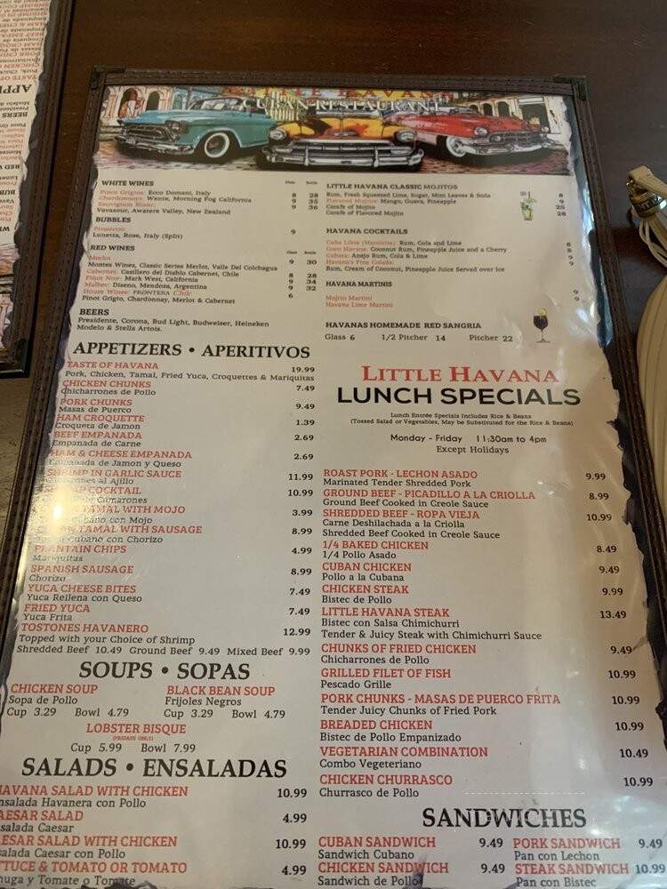 Little Havana - Miami, FL menu_pic