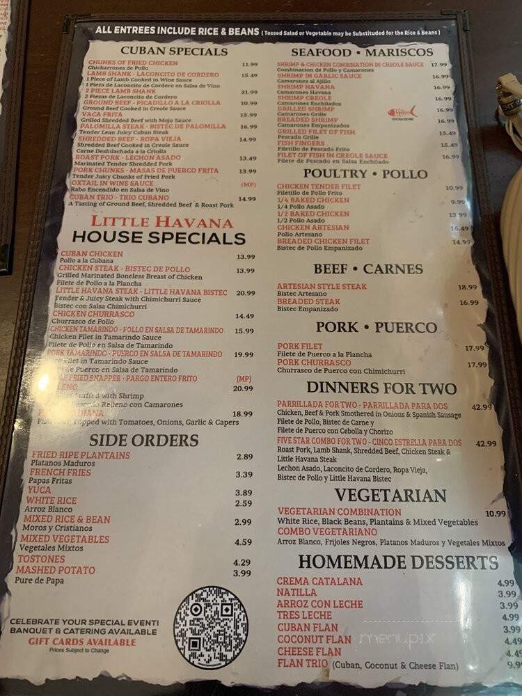 Little Havana - Miami, FL menu_pic