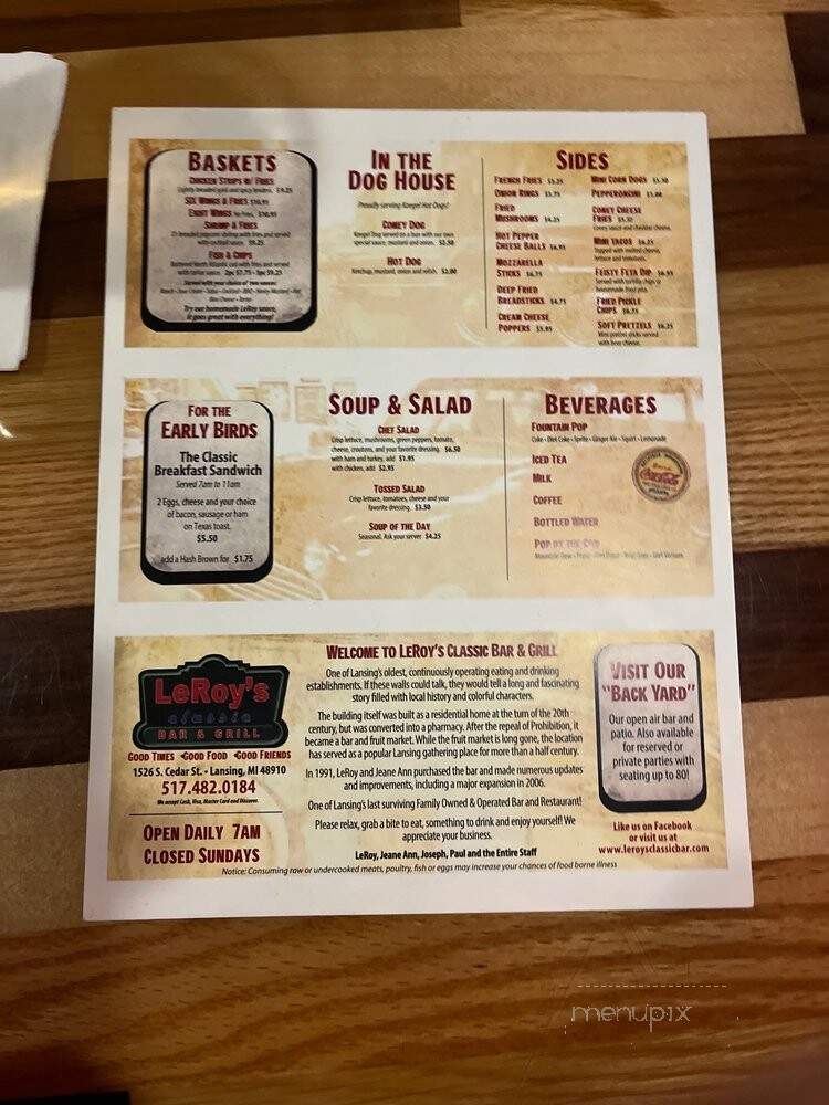 Le Roy's Classic Bar & Grill - Lansing, MI