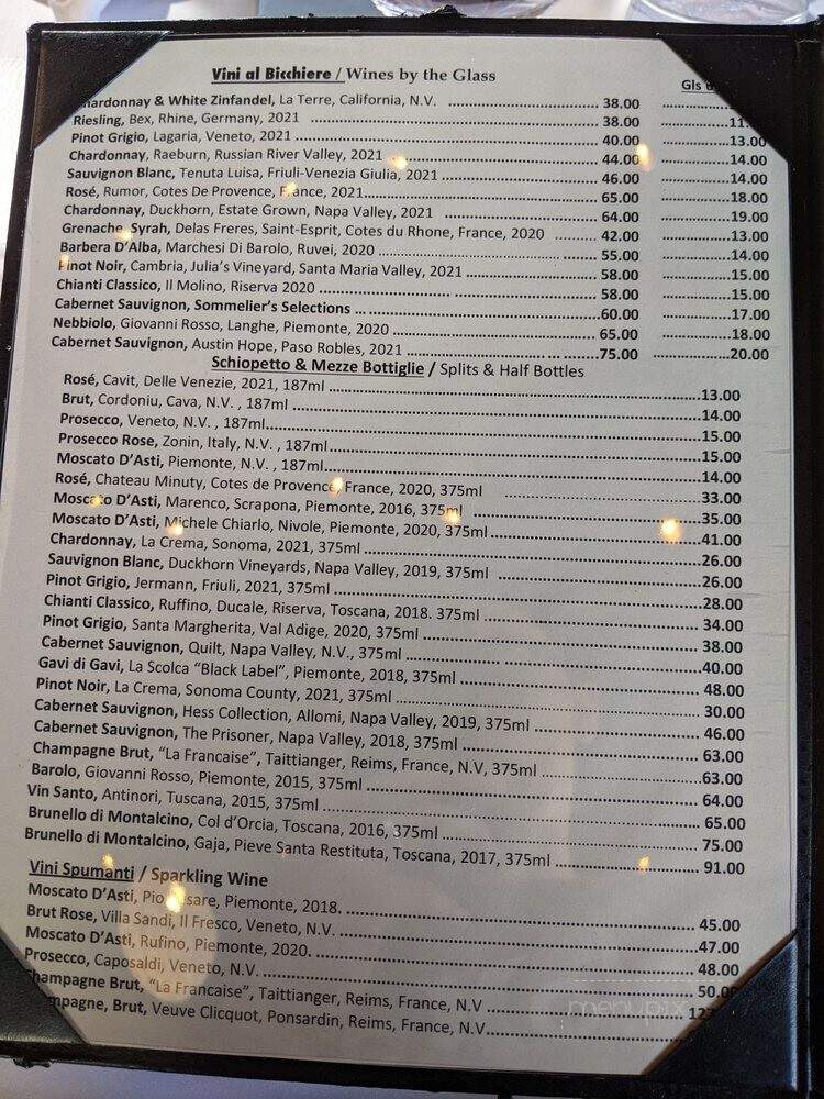 Piccolino Ristorante Pizzeria - Mission Viejo, CA menu_pic