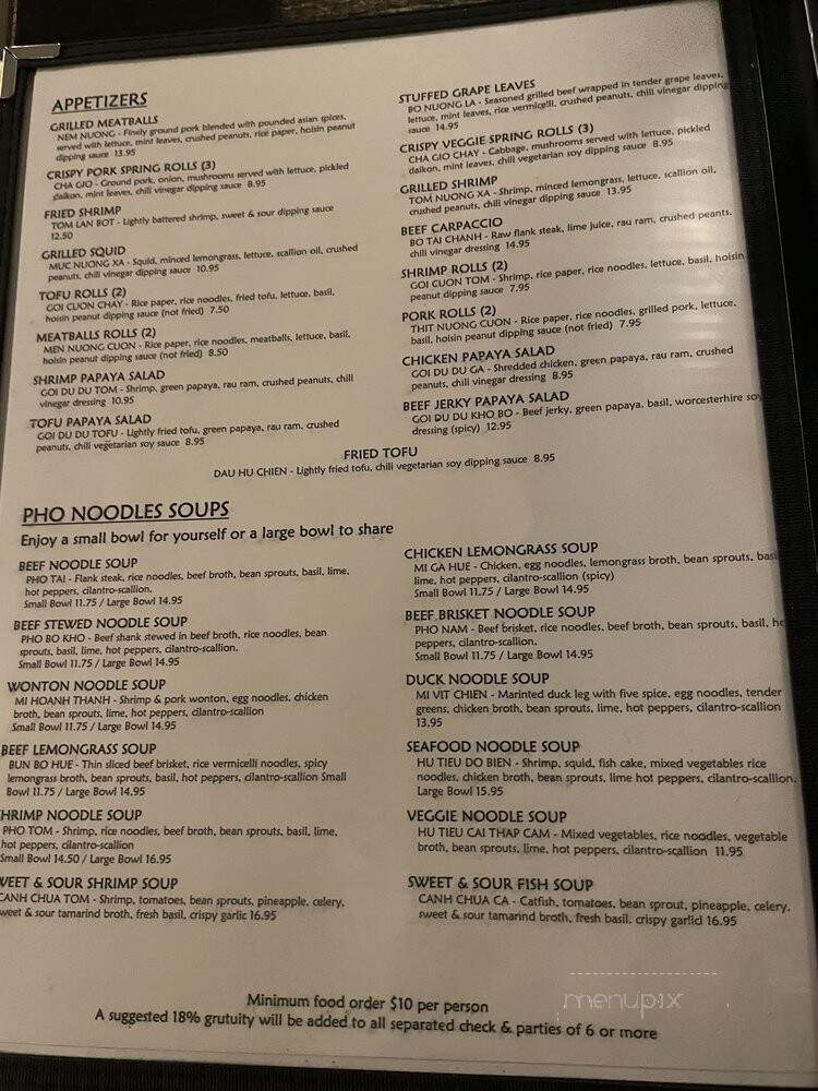 Vietnam Cafe - Philadelphia, PA menu_pic