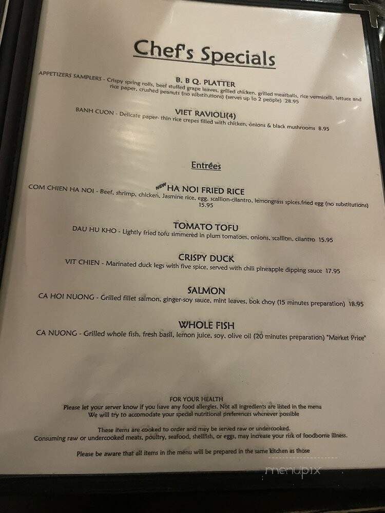 Vietnam Cafe - Philadelphia, PA menu_pic