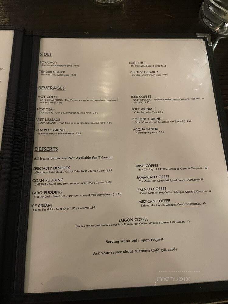 Vietnam Cafe - Philadelphia, PA menu_pic