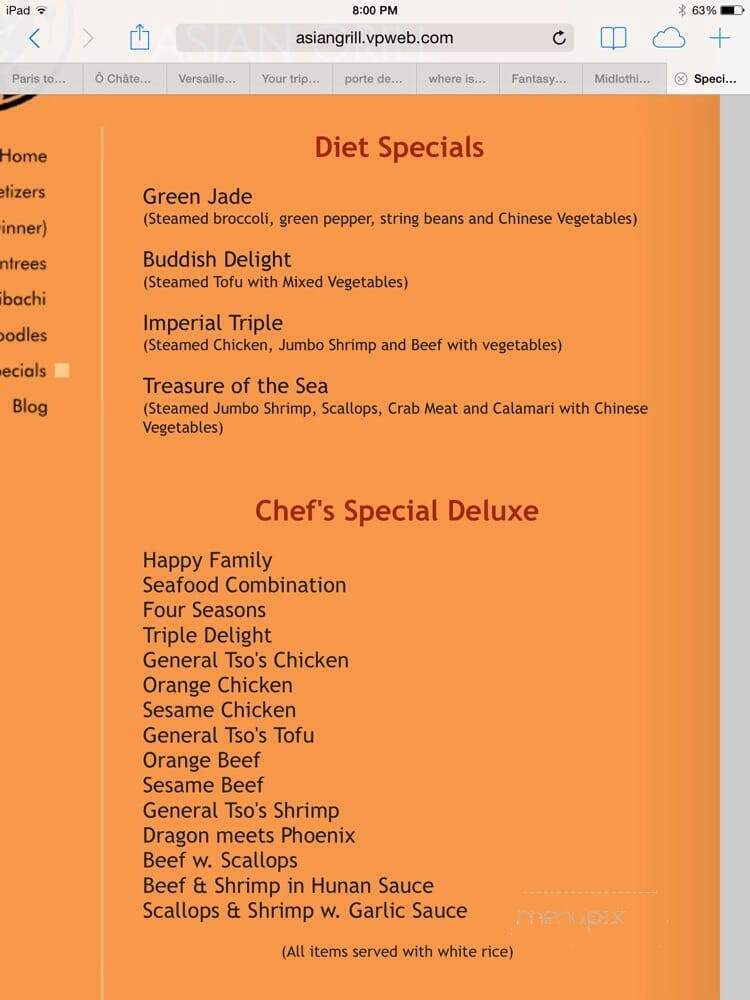 Asian Grill - Midlothian, VA menu_pic