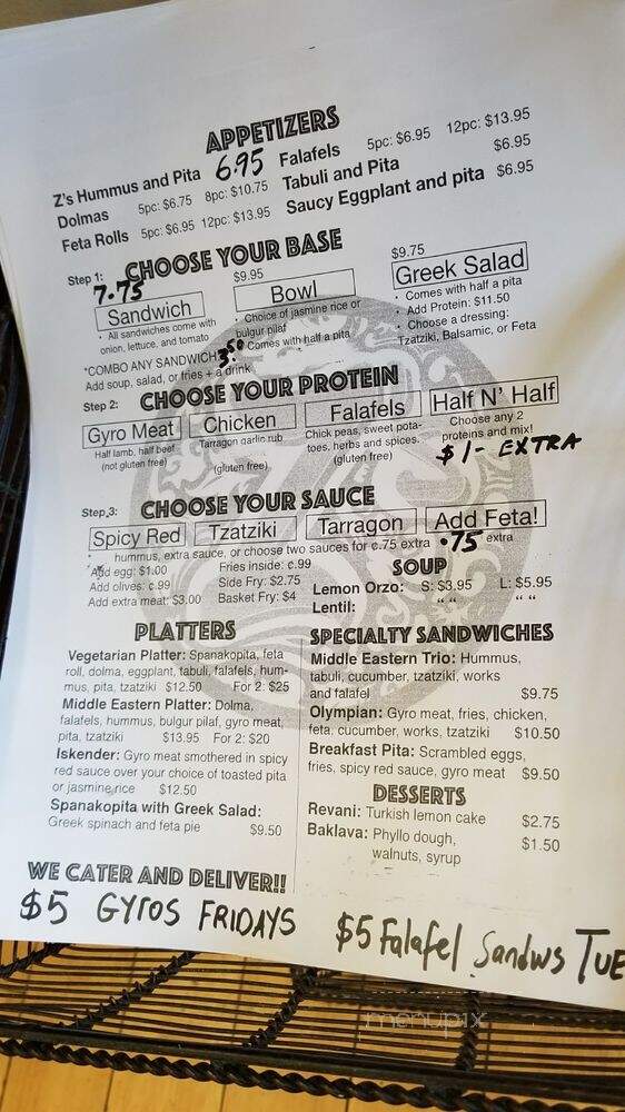 Z's Gyros - Bozeman, MT menu_pic