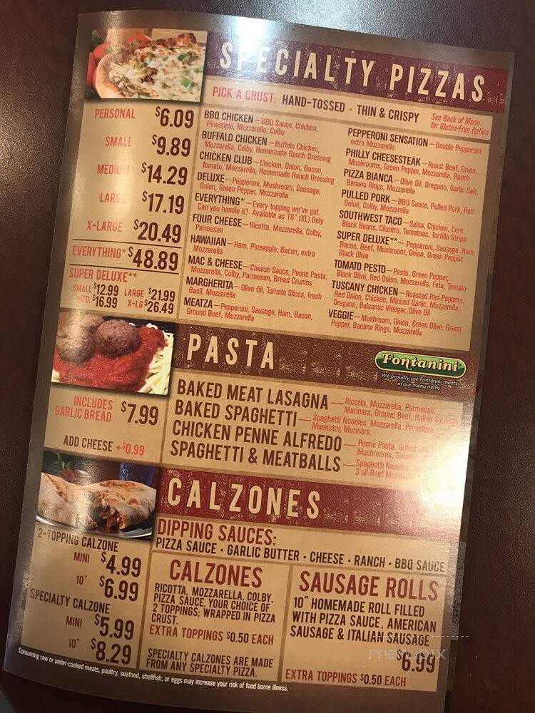 B. Antonio's Pizza - Fort Wayne, IN menu_pic