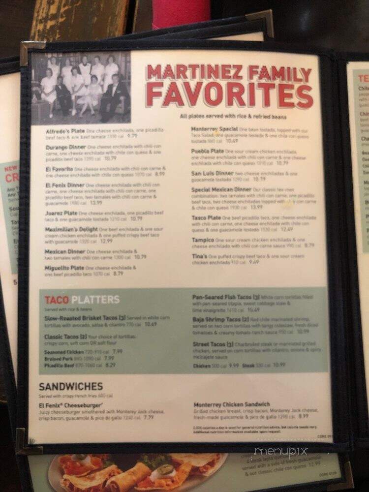 El Fenix Famous Mexican - Irving, TX menu_pic