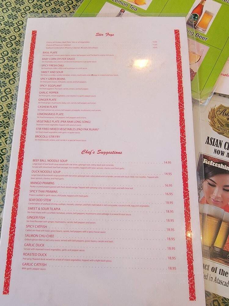 Khun Suda Thai Cuisine - Roseville, CA menu_pic