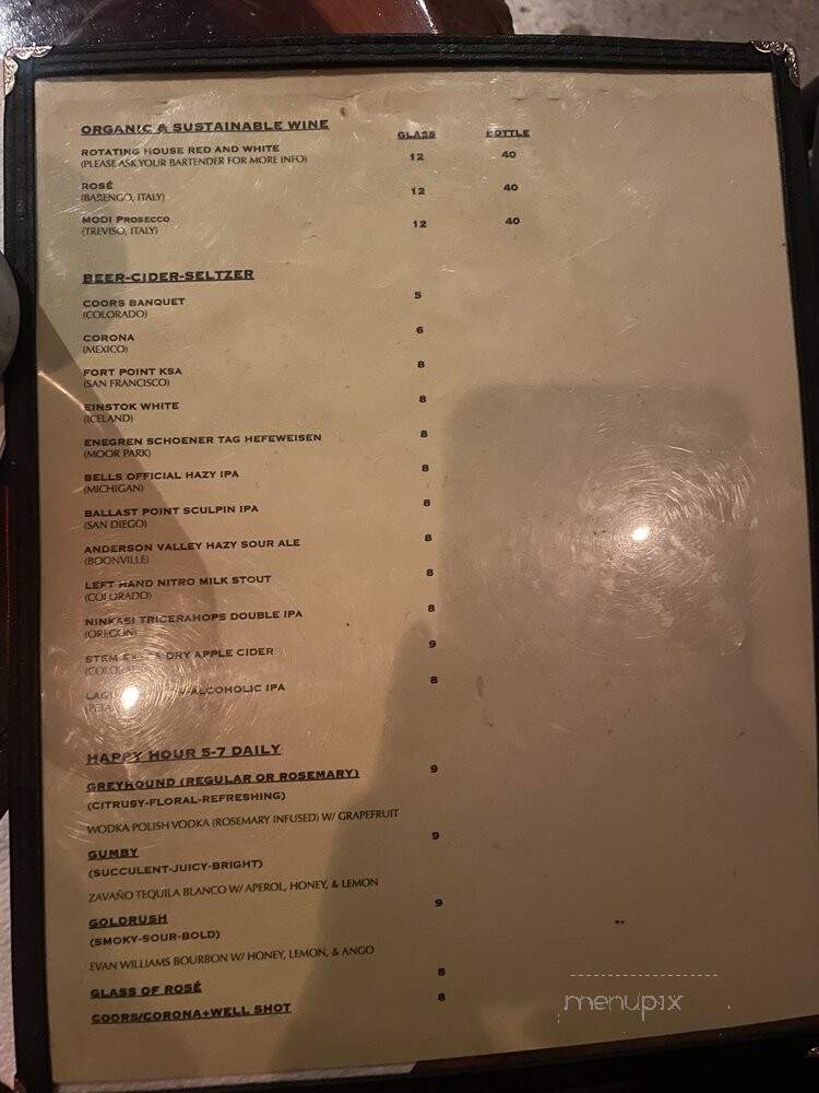 Mandrake - Los Angeles, CA menu_pic