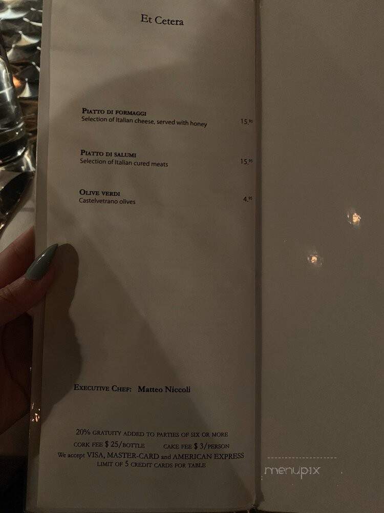 Giano - New York, NY menu_pic