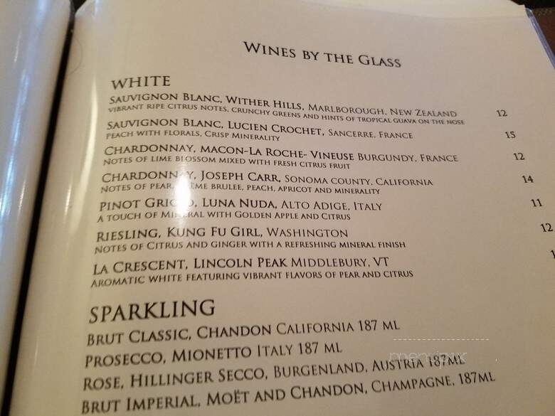 Red Rooster at Woodstock Inn - Woodstock, VT menu_pic