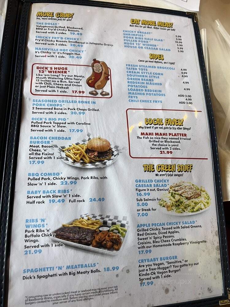 Dick's Last Resort - Miami, FL menu_pic