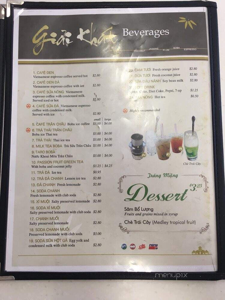 Pho Hoa Hiep - San Diego, CA menu_pic
